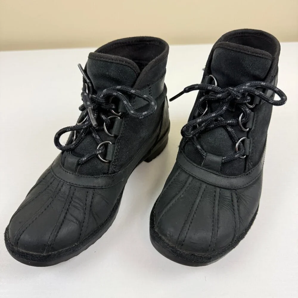 UGG Greda Black Waterproof Duck Boots S/N 1102650